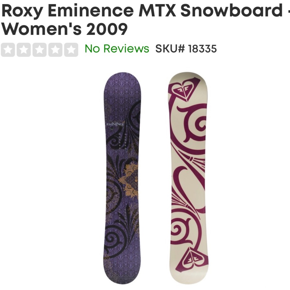 Roxy Eminence MTX Snowboard - Women's 2009 - 147 CM